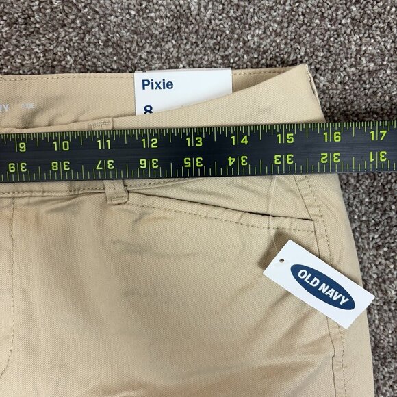 Old Navy Women's Pixie Chino Ankle Pants Size 8 Beige Upper Crust Stretch NWT - Picture 9 of 16